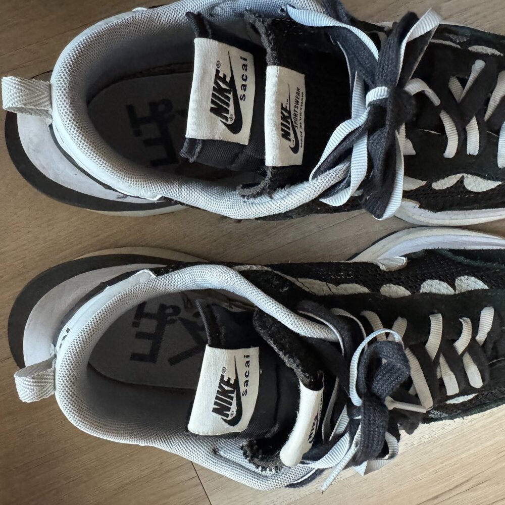 Nike sacai x VaporWaffle 'Black White' Men's Size 13 Sneakers - Picture 7 of 9